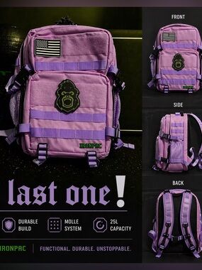 BRAND NEW - The IRONPAC Backpack - 25L Lavender LAST ONE 🙂
